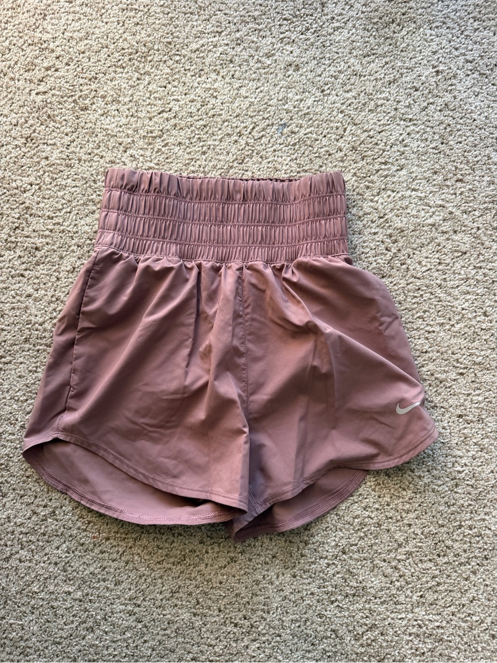Nike Women's High-Waist Athletic Shorts — Mauve